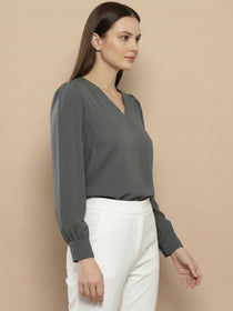 KISHRO Women Denim Solid Regular Fit Top - Yellow
