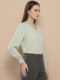 KISHRO Women Denim Solid Regular Fit Top - Yellow