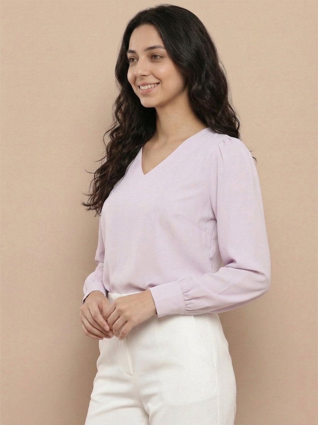 KISHRO Women Denim Solid Regular Fit Top - Teal Blue