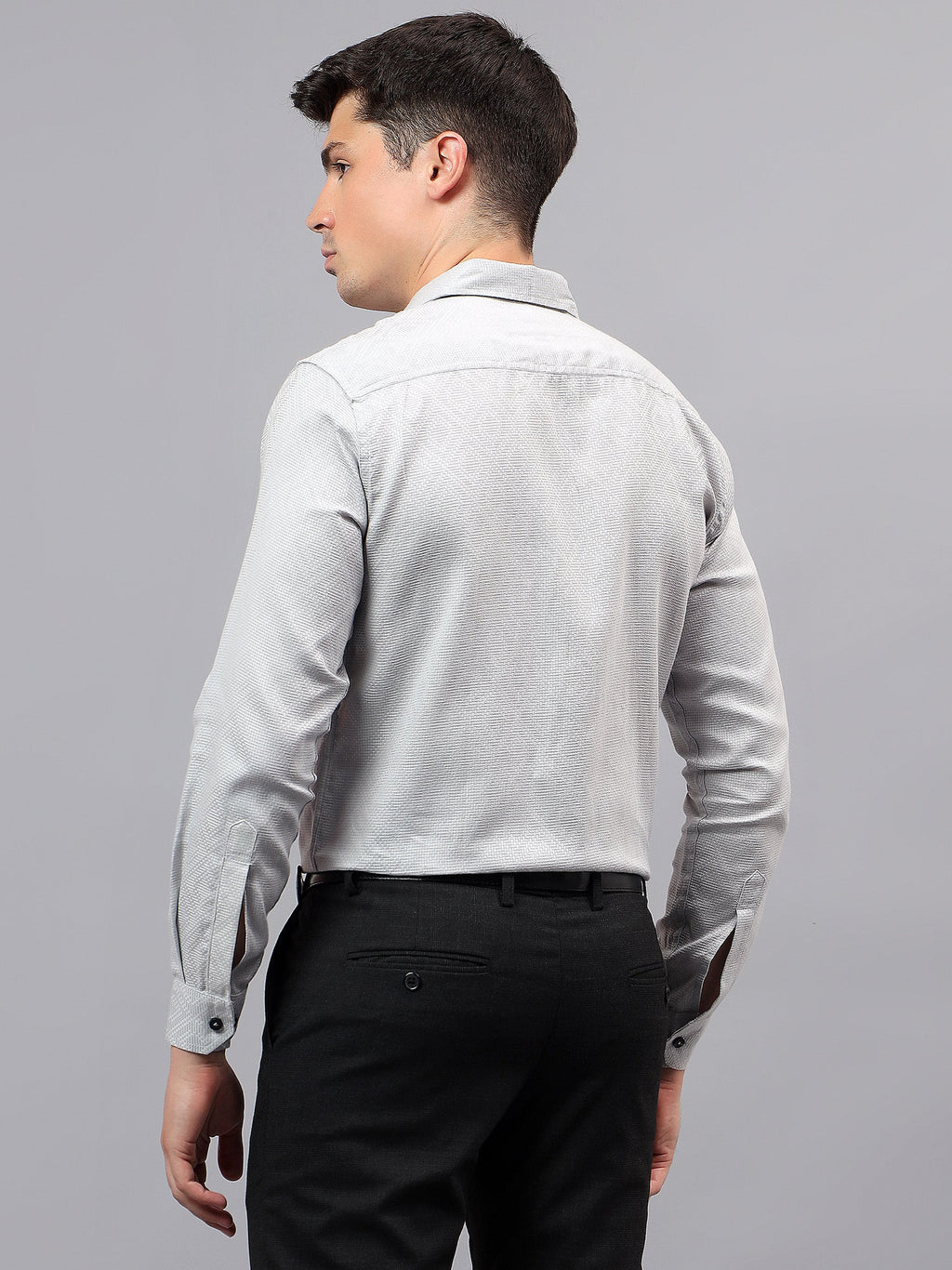 KISHRO Men Cotton Solid Regular Fit Casual Shirt - Black