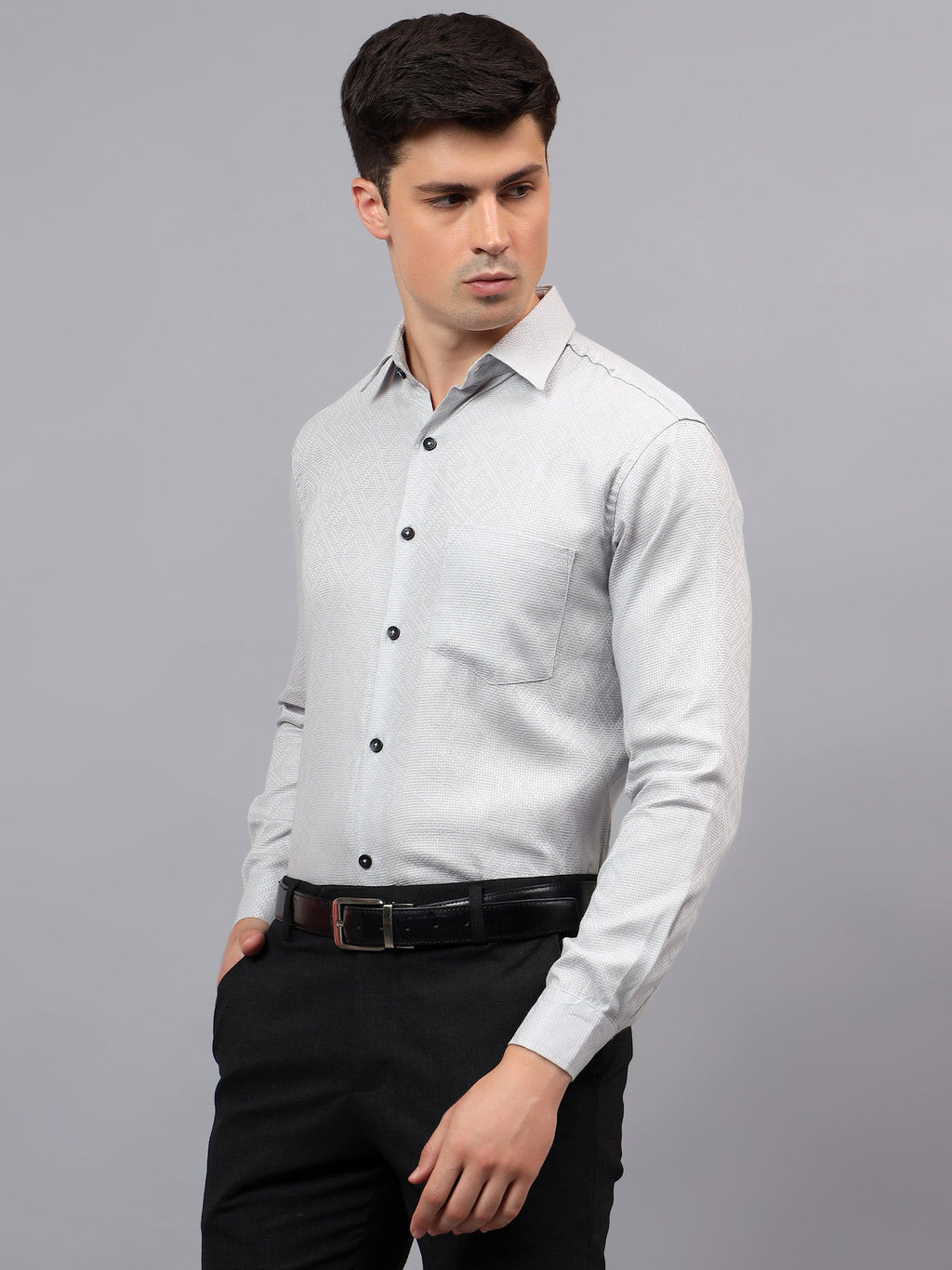KISHRO Men Cotton Solid Regular Fit Casual Shirt - Black