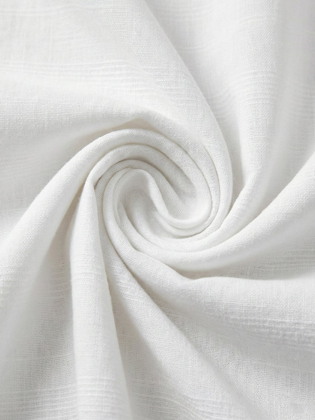 KISHRO Men Cotton Striped Mandarin Collar Curved Hem Short Kurta - White