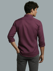 KISHRO Men Cotton Solid Regular Fit Spread Collar Casual Shirt - Black