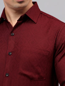 KISHRO Men Cotton Solid Regular Fit Casual Shirt - Black