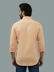 KISHRO Men Cotton Regular Fit Spread Collar Casual Shirt - Green