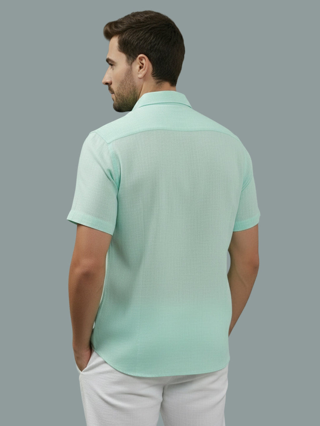 KISHRO Men Cotton Regular Fit Spread Collar Casual Shirt - Yellow