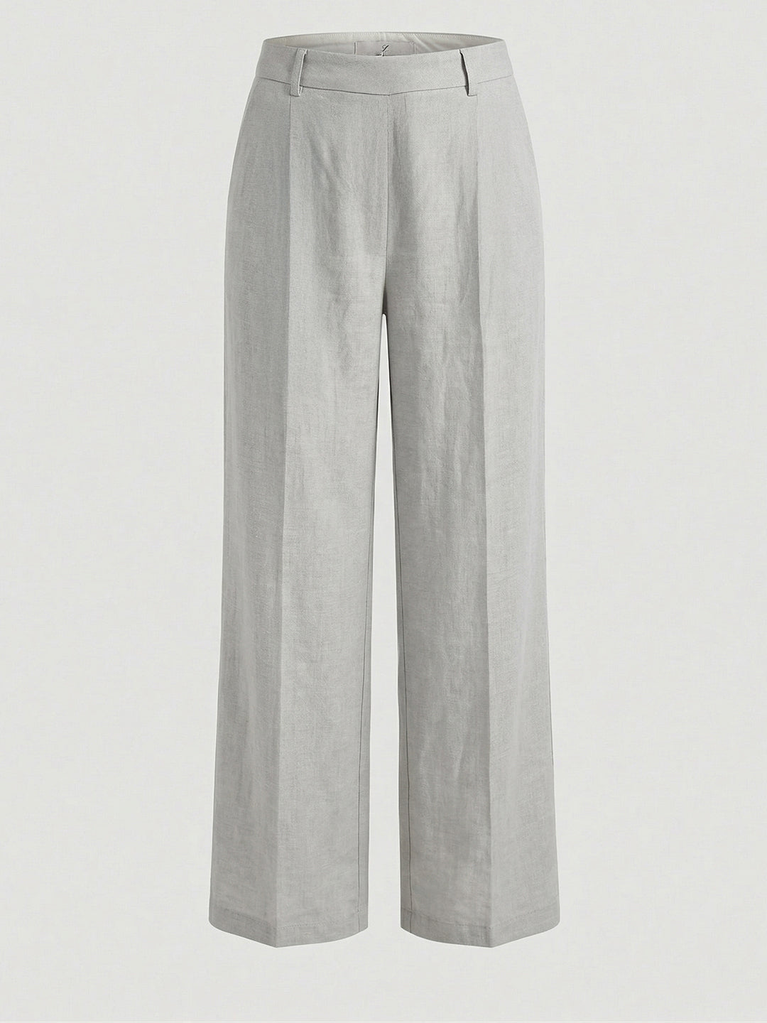 KISHRO Women Rayon Solid Straight Fit Trousers - Grey