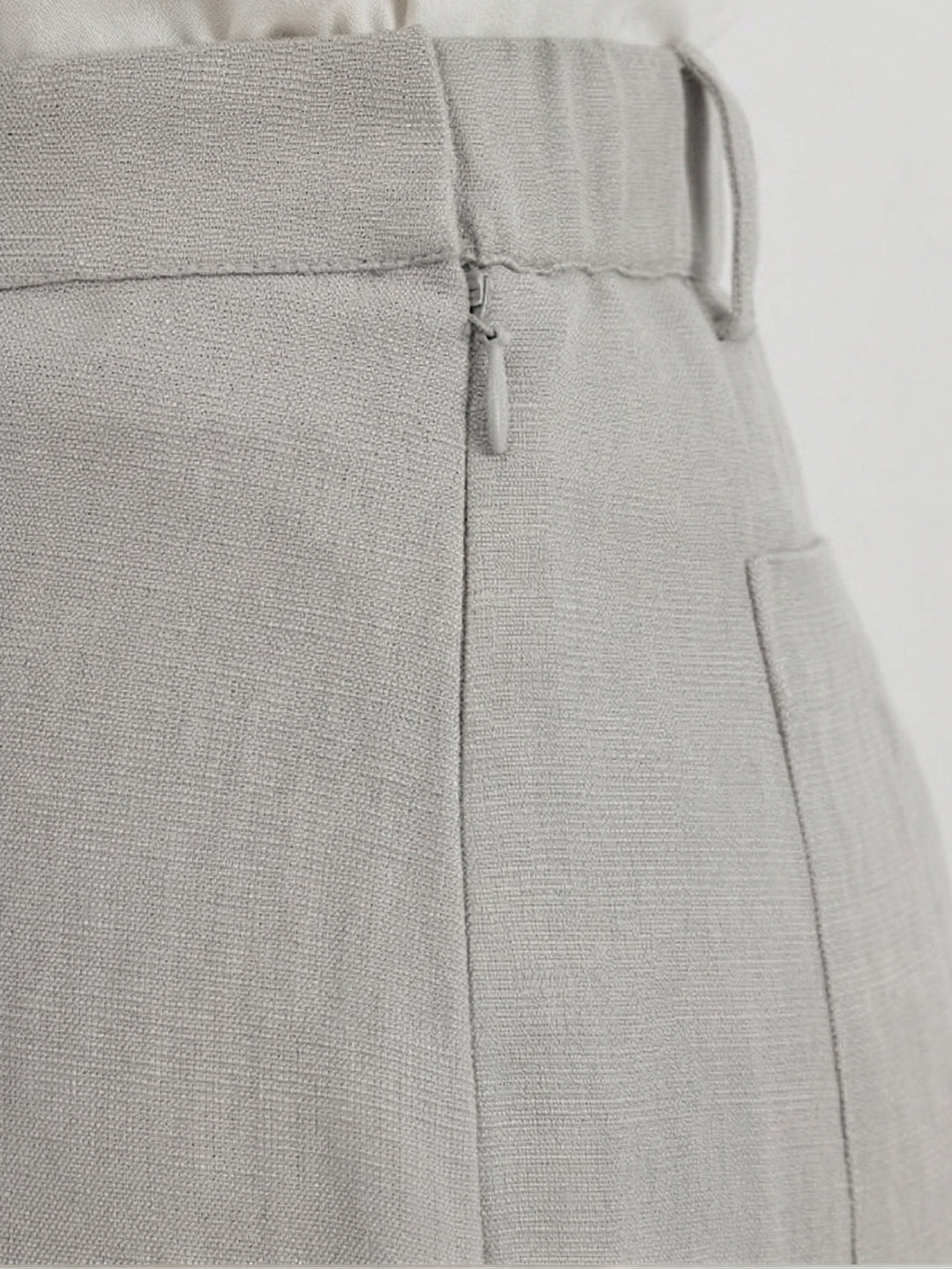 KISHRO Women Rayon Solid Straight Fit Trousers - Grey