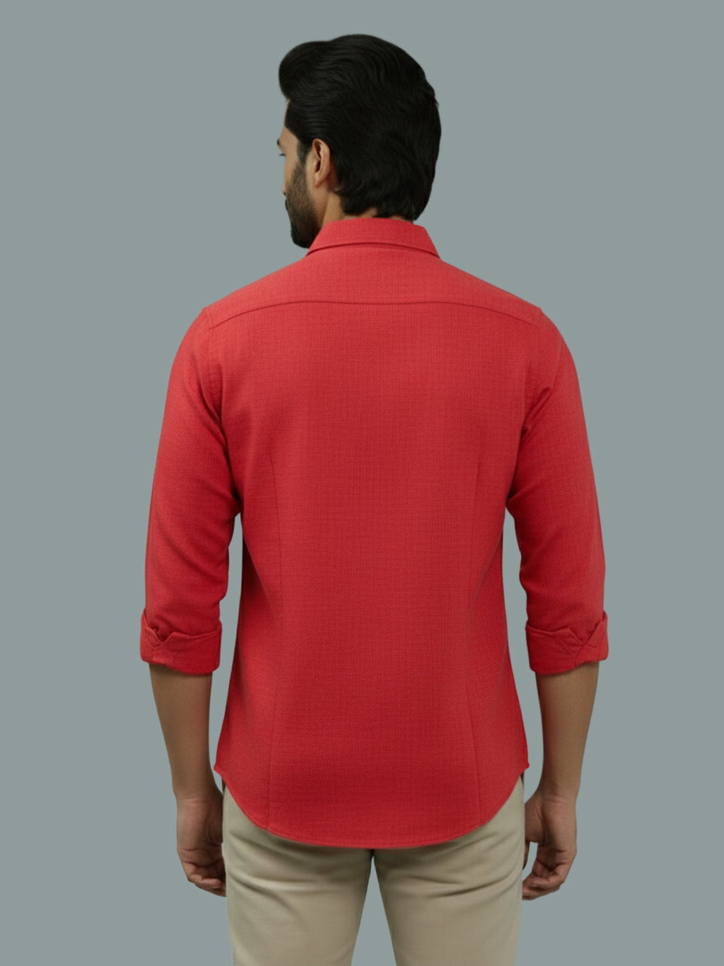 KISHRO Men Cotton Regular Fit Spread Collar Casual Shirt - Green