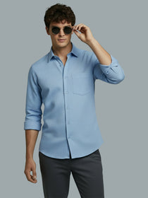 KISHRO Men Cotton Solid Regular Fit Spread Collar Casual Shirt - Black