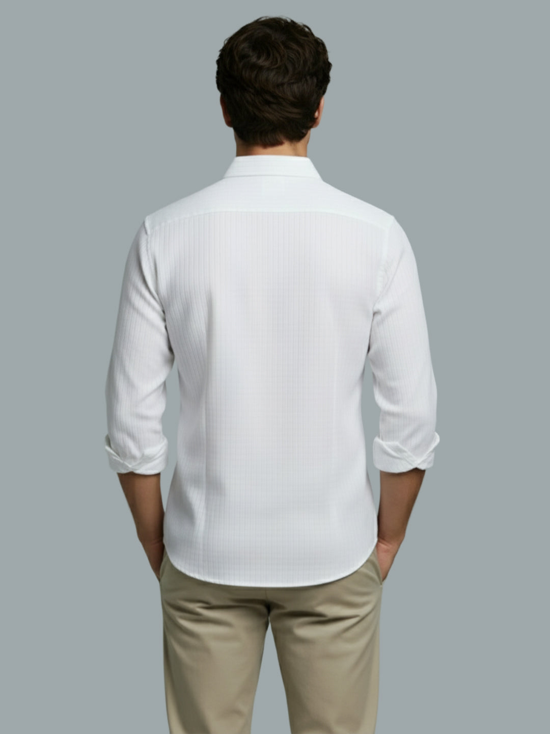 KISHRO Men Cotton Solid Regular Fit Spread Collar Casual Shirt - Black