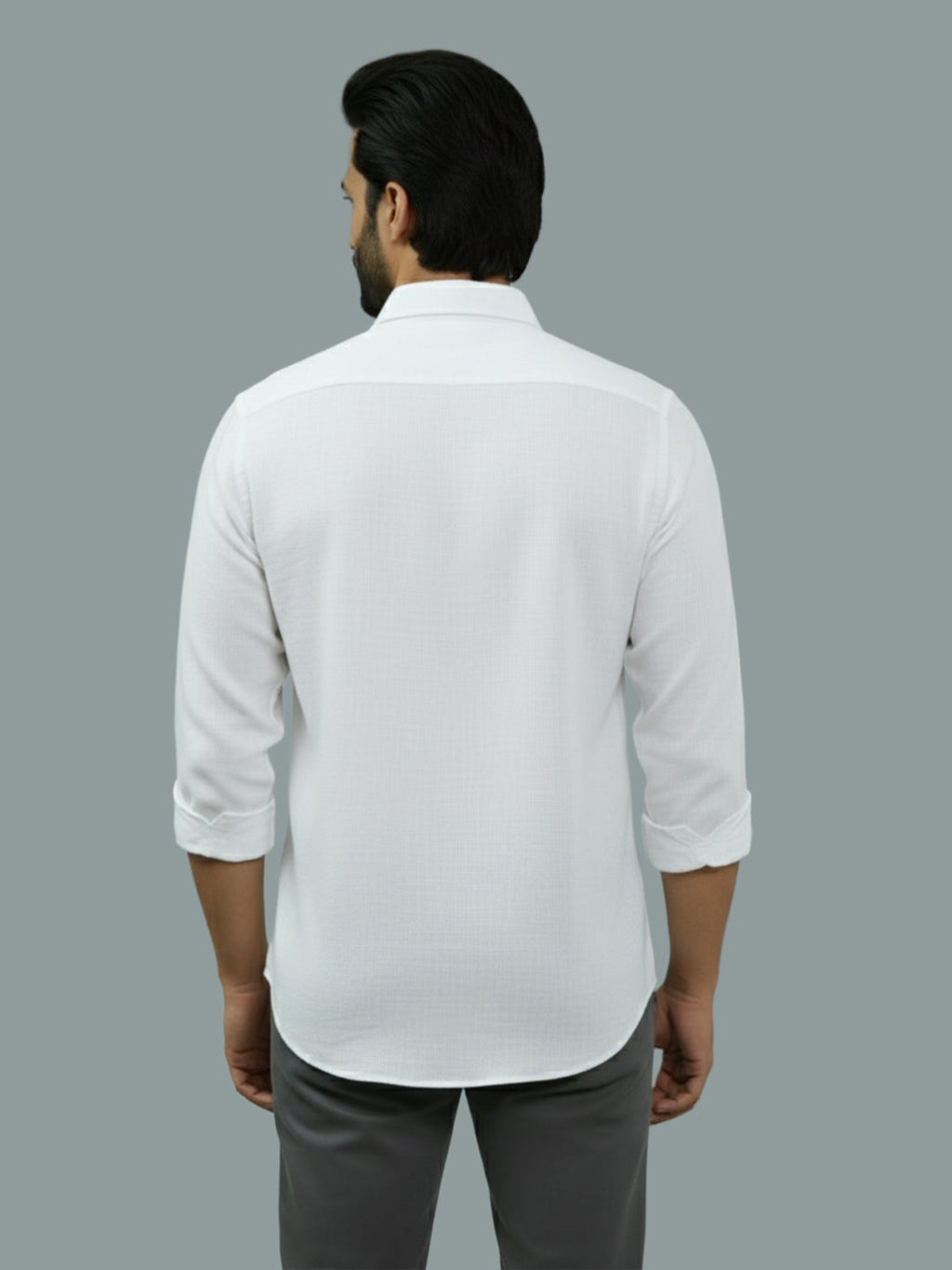 KISHRO Men Cotton Regular Fit Spread Collar Casual Shirt - Green