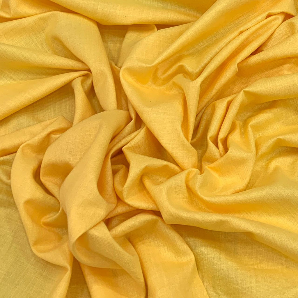KISHRO Men Cotton Blend Chikankari Striped Long Kurta - Yellow
