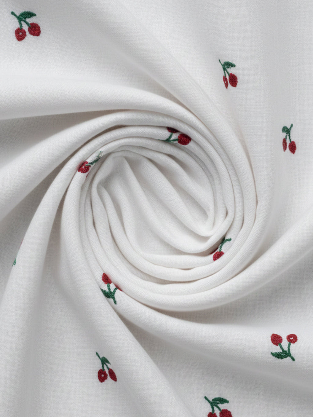 KISHRO Women Cotton Floral Printed Embroidered Shirt - White